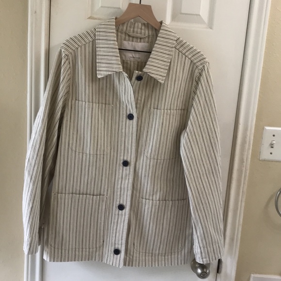 Rebecca Taylor 4 pockets striped jacket with front buttons. NWT